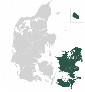 Lokationskort skovbegravelse Sjælland og øerne