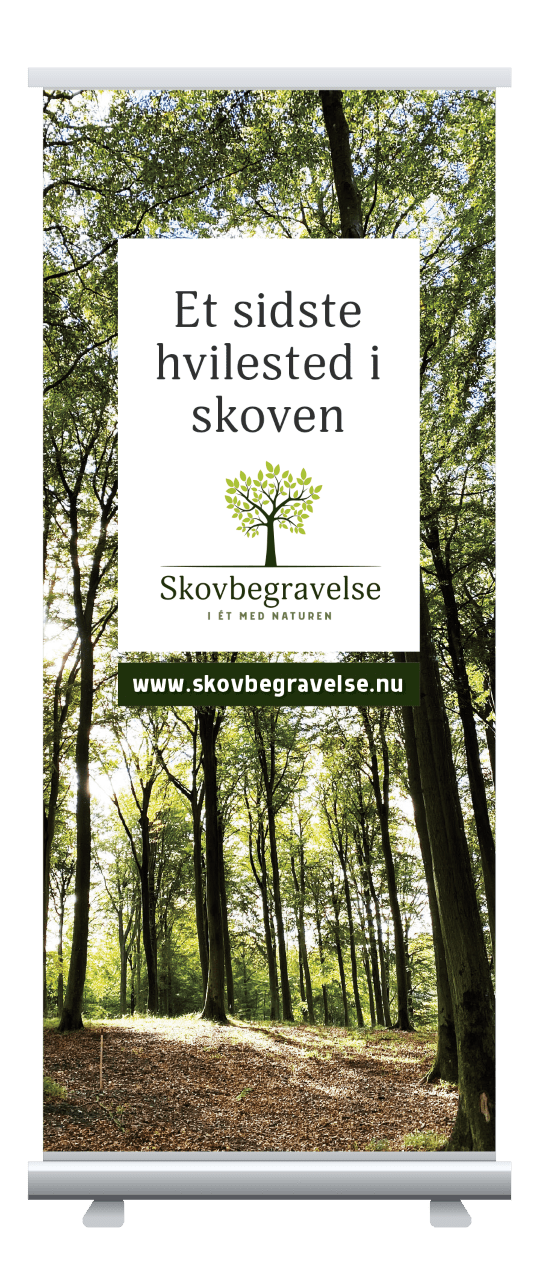 Roll-up banner Skovbegravelse
